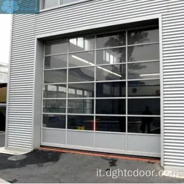 Porta del garage sezionale in vetro in alluminio residenziale